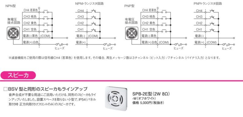 パトライト BSV-24NL-W 薄型MP3再生報知器 DC12 24V オフホワイト 受注生産品 - 4